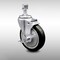 Service Caster 5 Inch SS Black Polyurethane Wheel Swivel 1/2 Inch Threaded Stem Caster with Brake SCC-SSTS20S514-PPUB-BLK-TLB-121315 - alternate 1